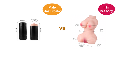 Mini Torso Sex Doll vs Masturbation Cup

