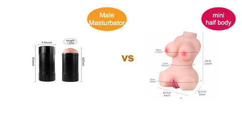 Mini Torso Sex Doll vs Masturbation Cup