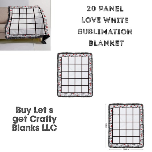 15 Panel Love Sublimation Blankets – Buy Let's get Crafty Blanks LLC