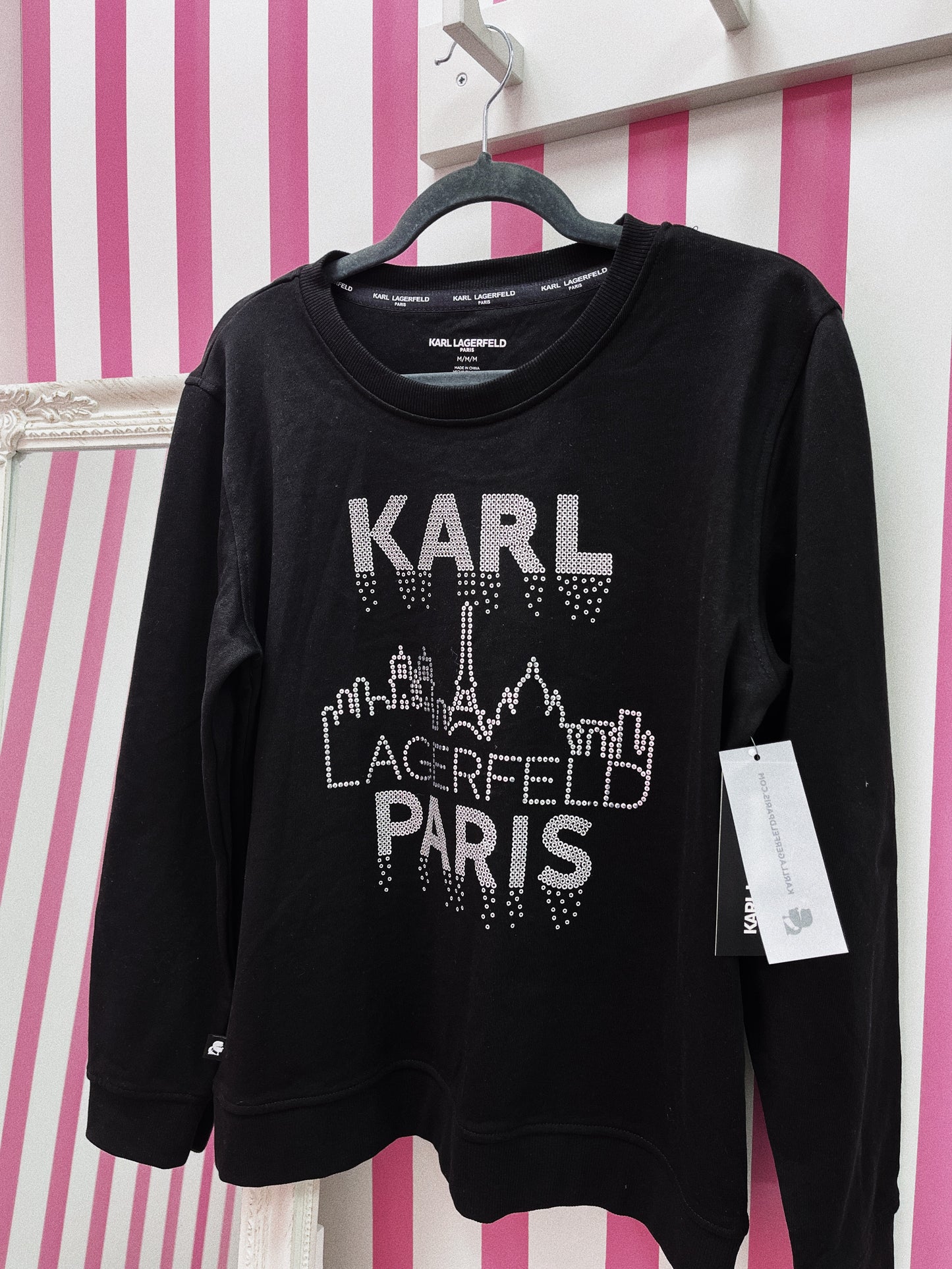 karl lagerfeld paris pink hoodie