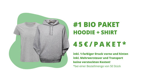 Bio Abi Paket mit Abi Hoodie und Abi Shirt