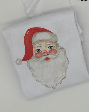 Red Watercolor Santa Shirt - ASimpleStitch