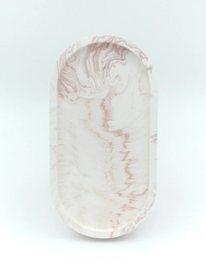 Billede af MADE ByChrillesen - Dekorationsbakke, Terracotta marmor