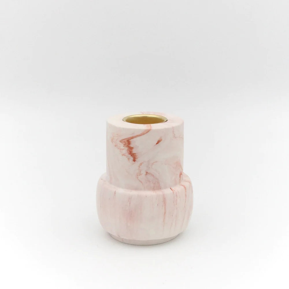 MADE ByChrillesen - Molly lysestage, Terracotta marmor