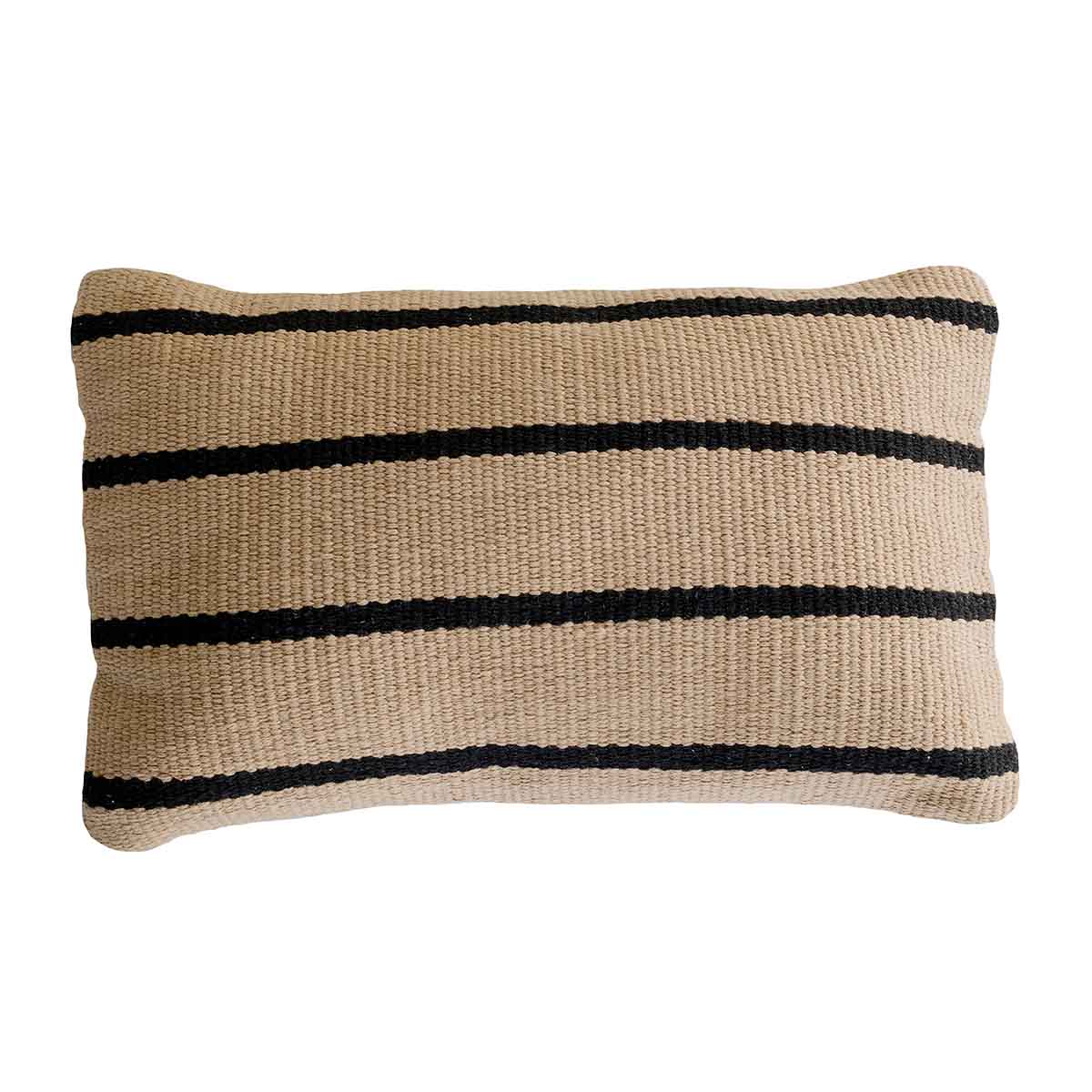 Billede af MOUD - STRIPE pudebetræk 40×60 cm beige/sort