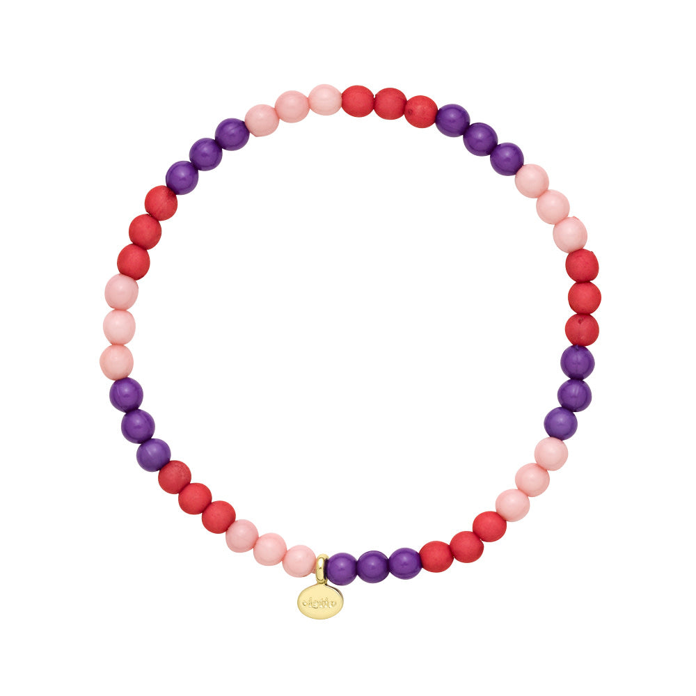 Billede af Sistie - Poppy, chunky armbånd lilla/pink