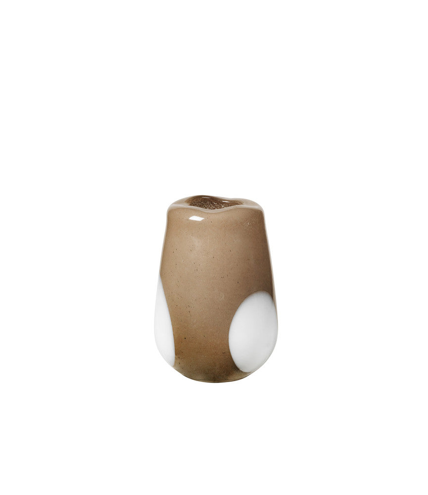 Broste - Vase ADA dot brun