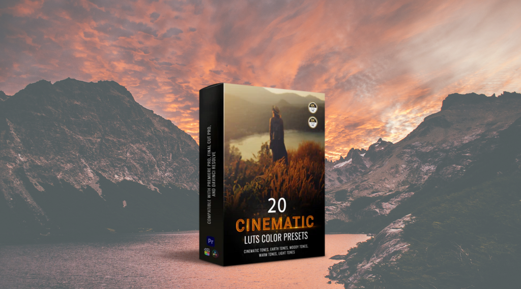 The Cinematic Color Grading Luts bundle from BjK Production, a video editing toolkit for color grading