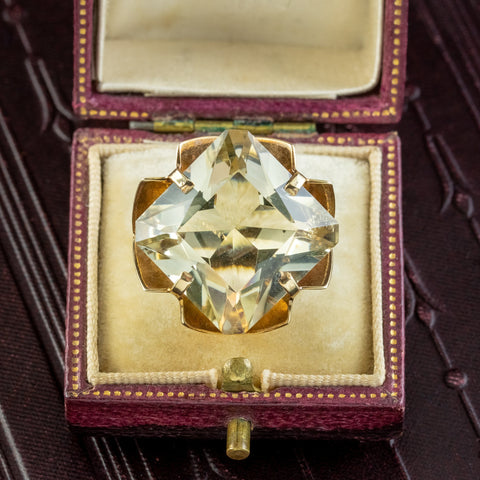 Vintage Citrine Cocktail ring