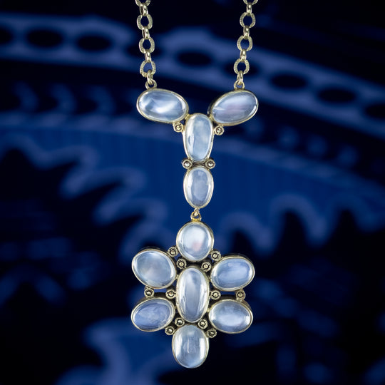 3.72ctw Antique Moonstone Wreath Pendant – Jewels by Grace