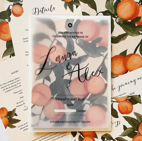 Peach Invitations