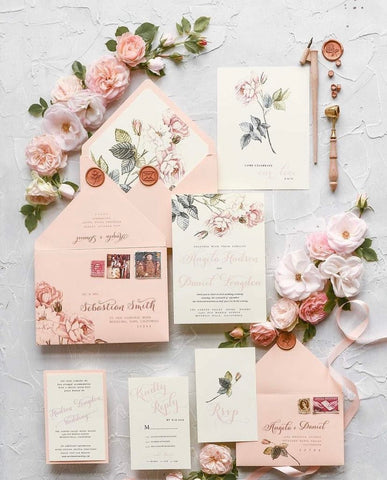 Peach Invitations