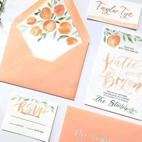 Peach Invitation