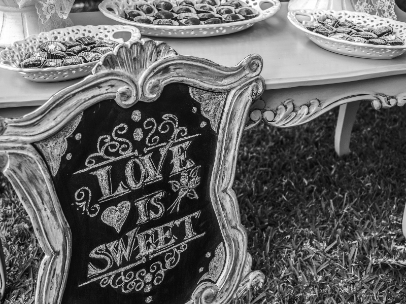 wedding sign - love is sweet