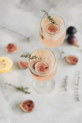 Peach cocktail signature drink