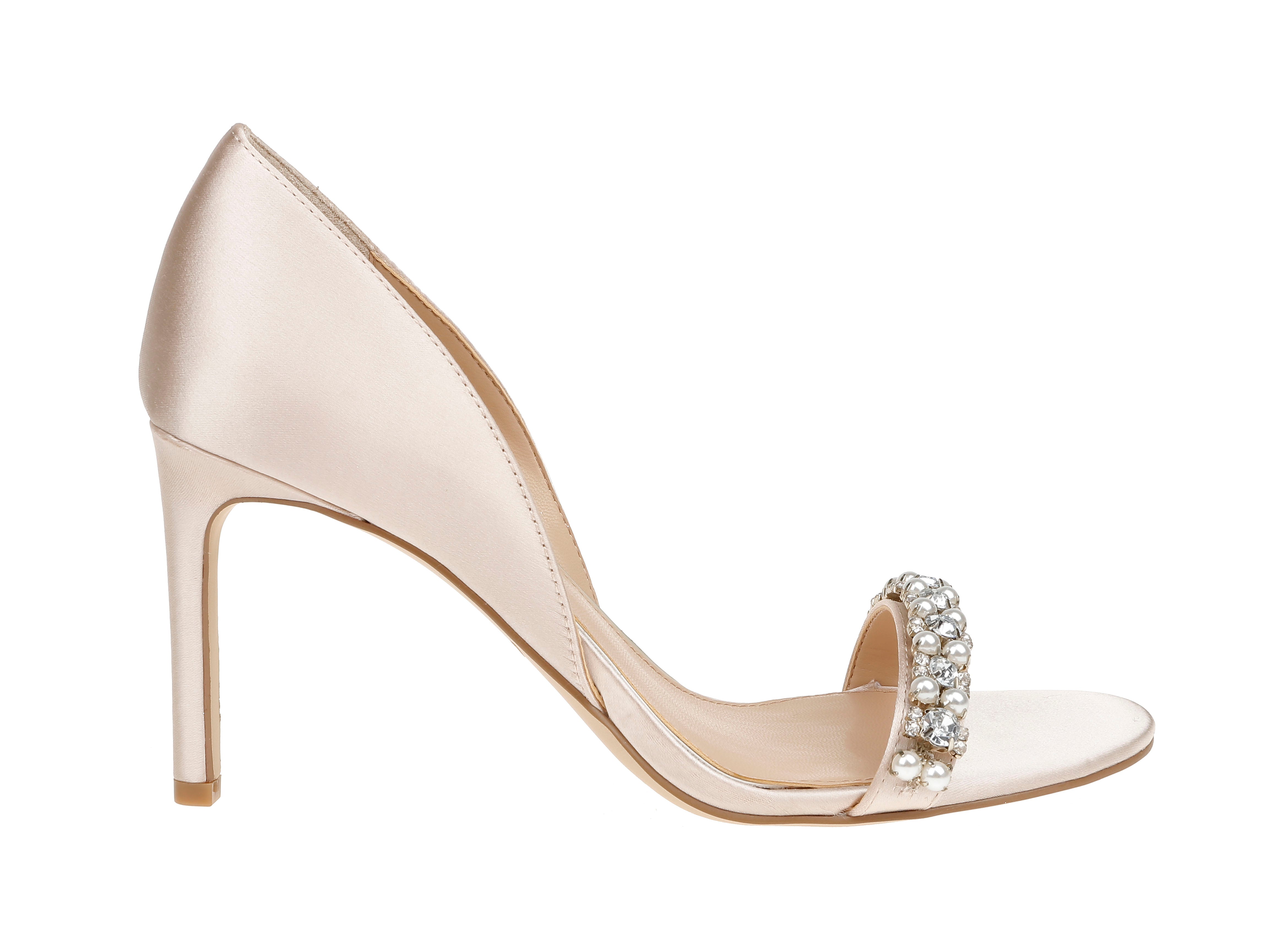 Jewel Badgley Mischka DALEY Sandal, Champagne – EWedded