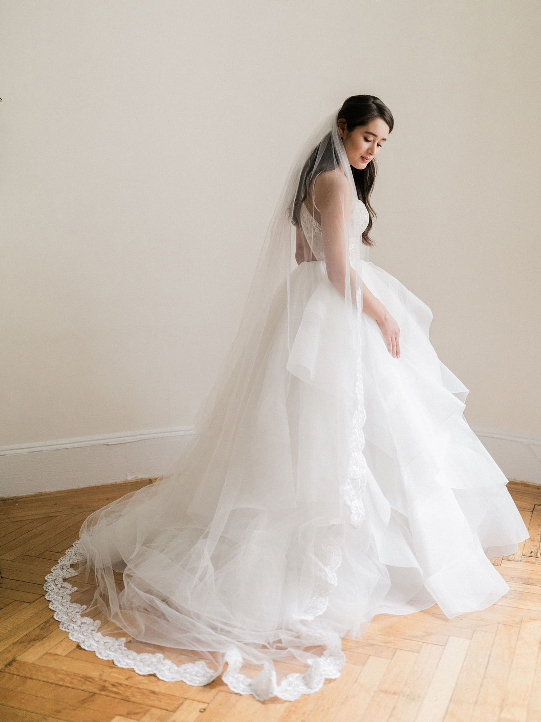 Simple Cathedral Length Tulle Wedding Veil – loveangeldress