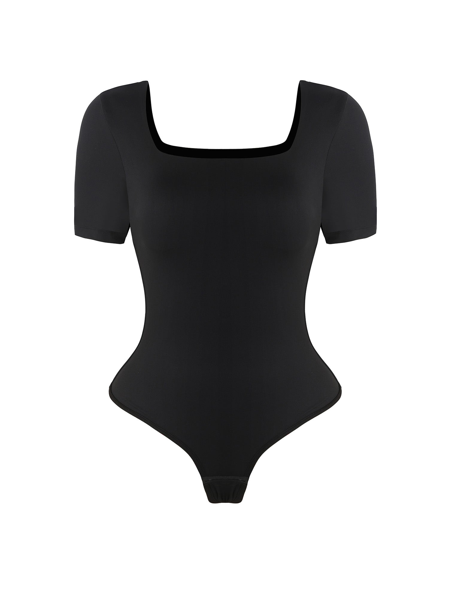 Square Neck Thong Bodysuits | Short Sleeve Body Suit | Popilush