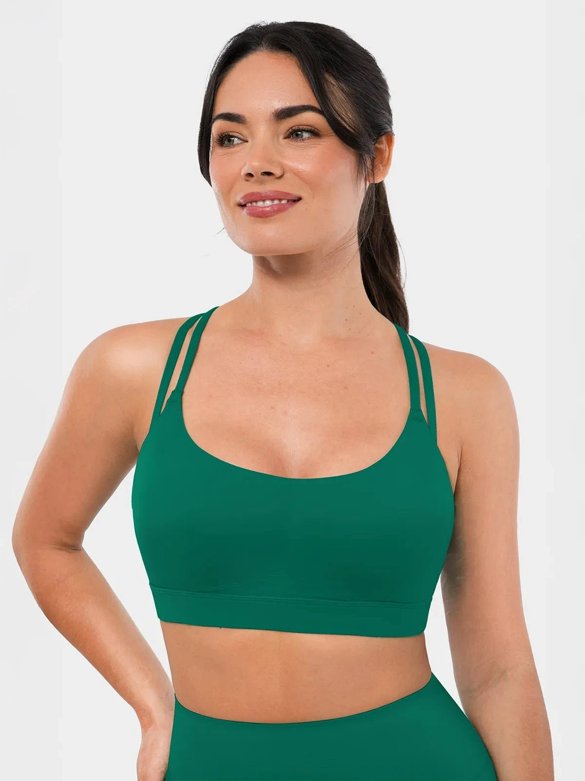 BRXL Cross Strap Sports Bra - Green / M