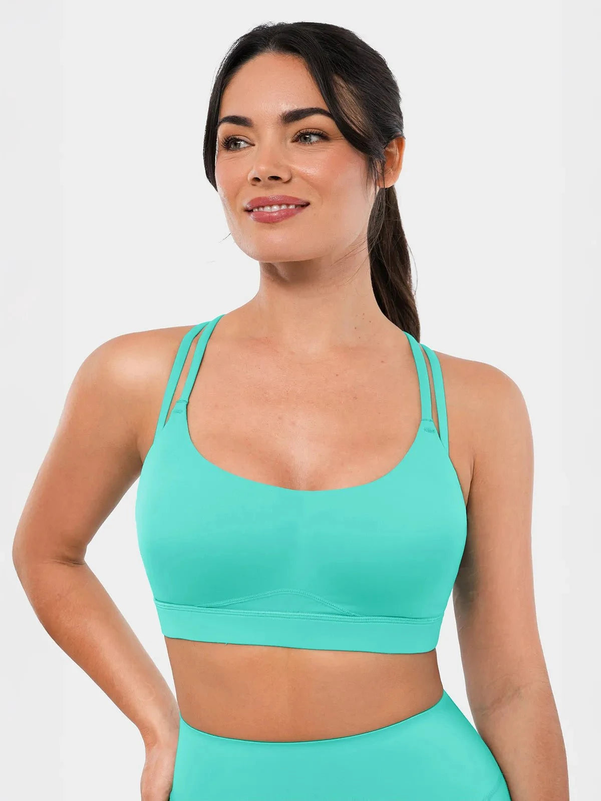 BRXL Cross Strap Sports Bra - Mint Green / L