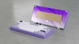 Zoom75 Essential Edition - Lilac as variant: Lilac / Anodized Gold Knob & Weight / Tri-mode Flex Cut Hotswap RGB PCB