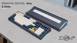 Zoom98 EE Navy as variant: Navy / E-white / Flex Cut Hotswap RGB PCB