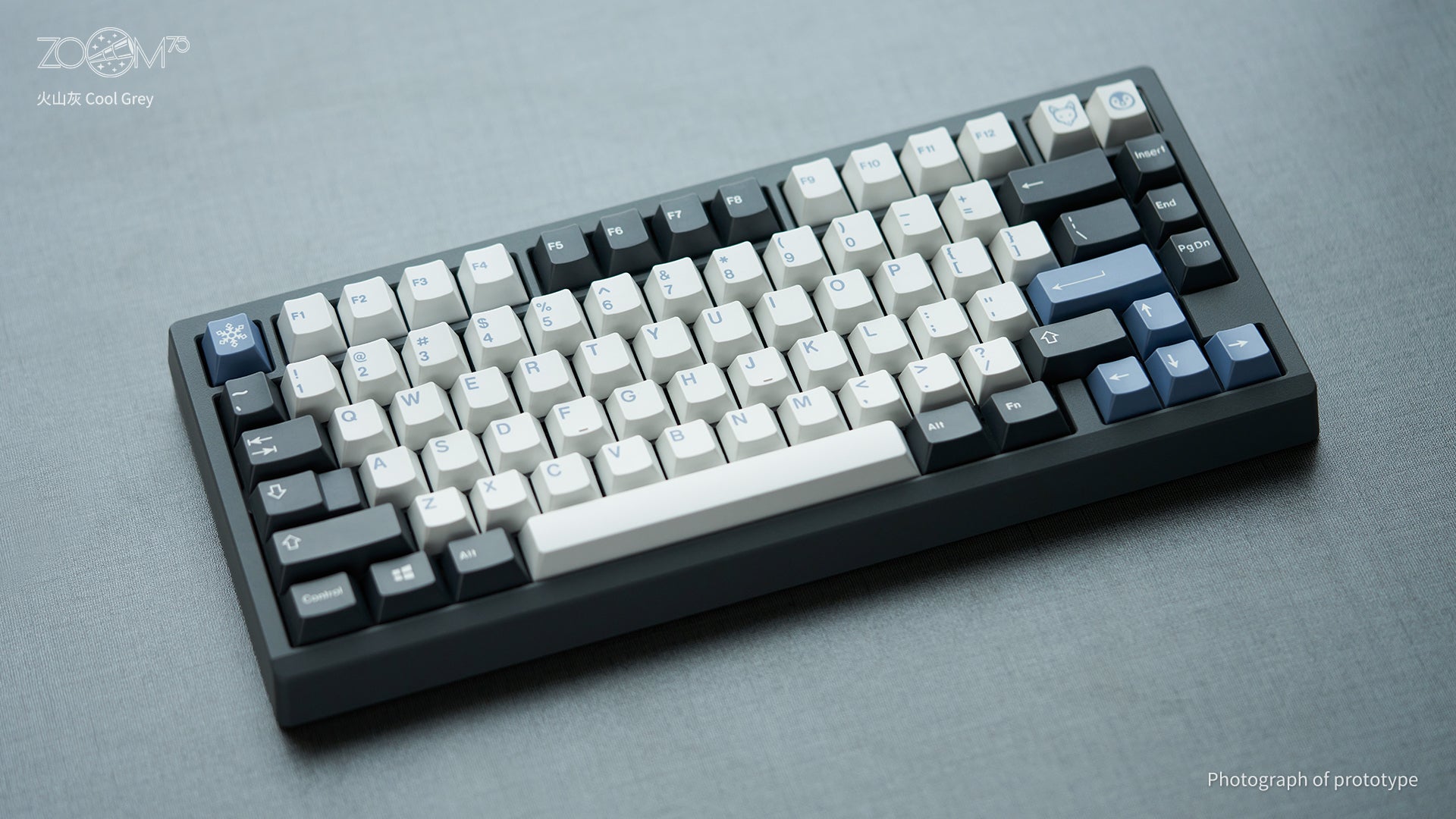 Meletrix Zoom75 EE Cool Grey Mechanical Keyboard