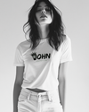 Picture of "JOHN" Personalized White T-Shirt with Bold Crown Design & Motivation