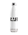 Picture of Stylish RAFI Custom Water Bottle - White with Black Print Design