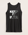 Picture of "Keep it ILYA" Personalized Tank-Top - Unique, Stylish, Modern Graphic Tee