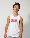 Picture of Personalized Stylish Tank Top with Bold ROSS Print in Vibrant Pink.