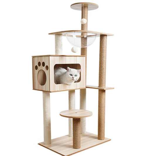 Cat Tree Transparent space capsule nest B – Pick A Boo