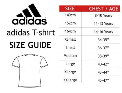 adidas size clothing chart