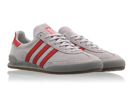 adidas jeans red and grey