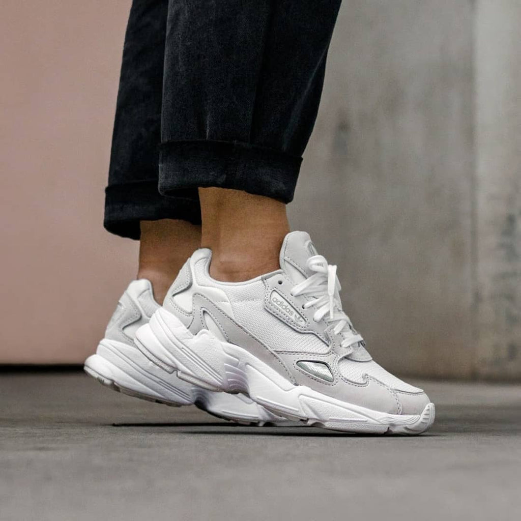 adidas falcon all white