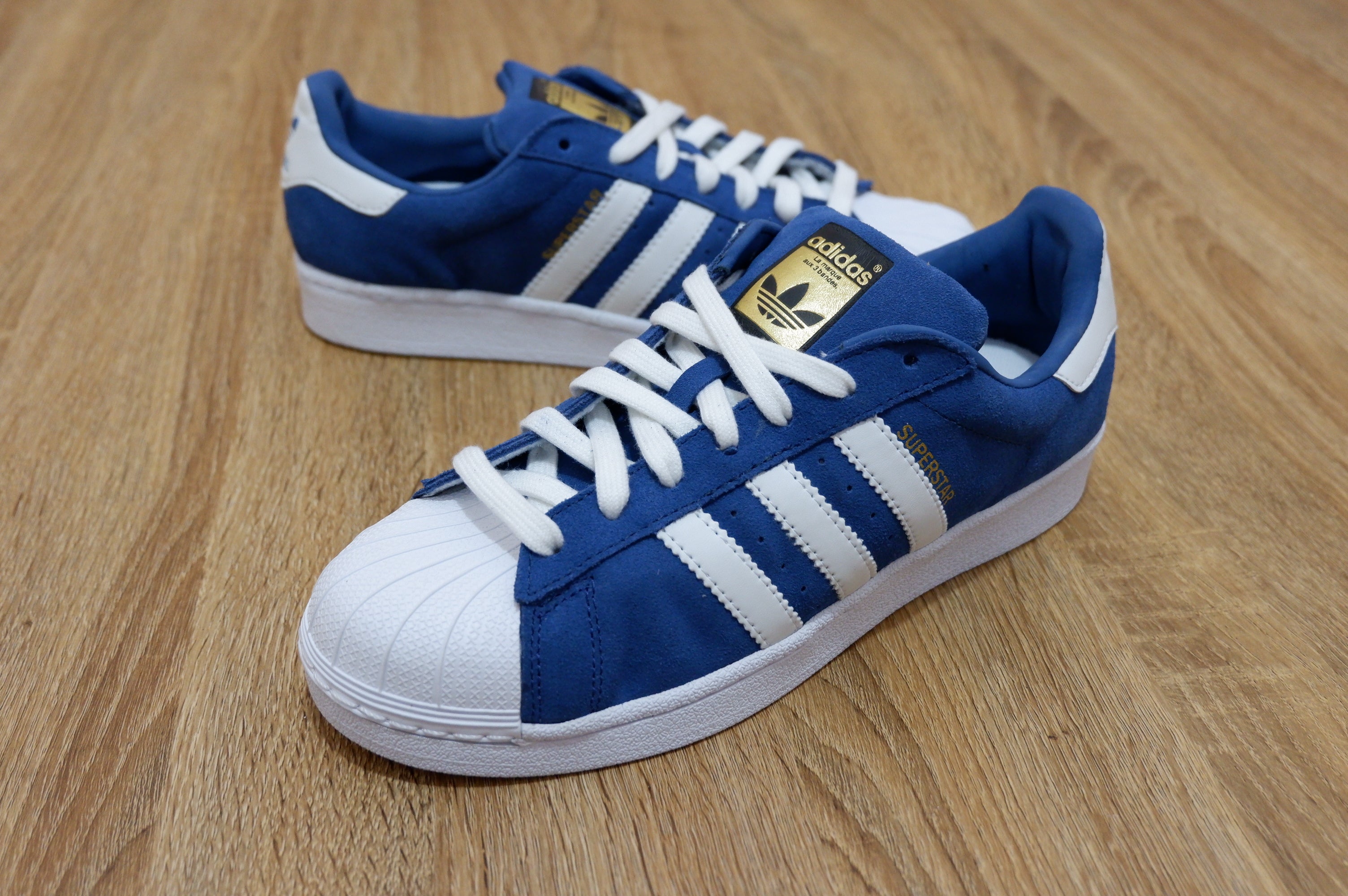 adidas superstar navy blue suede