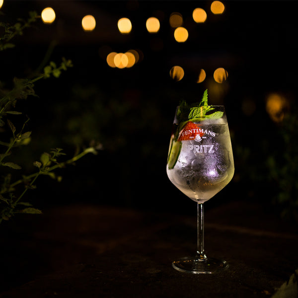 Fentimans drink on table in Secret Spritz Garden