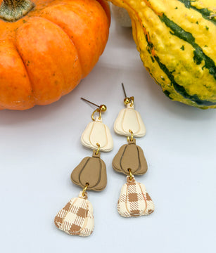 Pumpkin Plaid Dangles