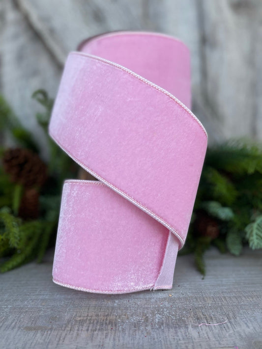 Hot Pink Velvet Ribbon with Luster Back – .75″ - Janiseandco