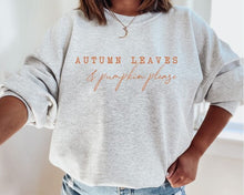 Load image into Gallery viewer, Autumn Leaves Pumpkin Please Crew Neck Sweatshirt
