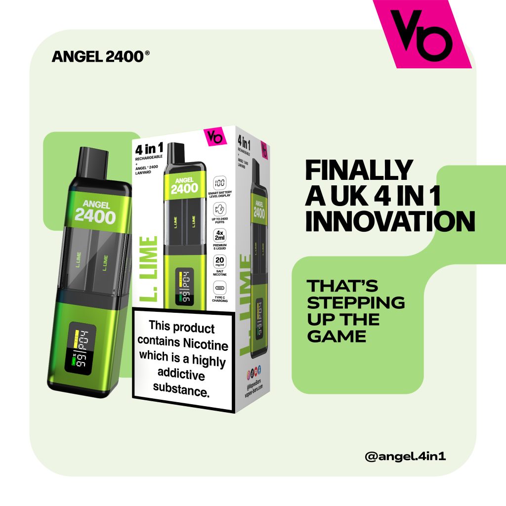 Vapes Bars Angel 2400 Rechargeable Vape Kit | 4 in 1 | £9.99