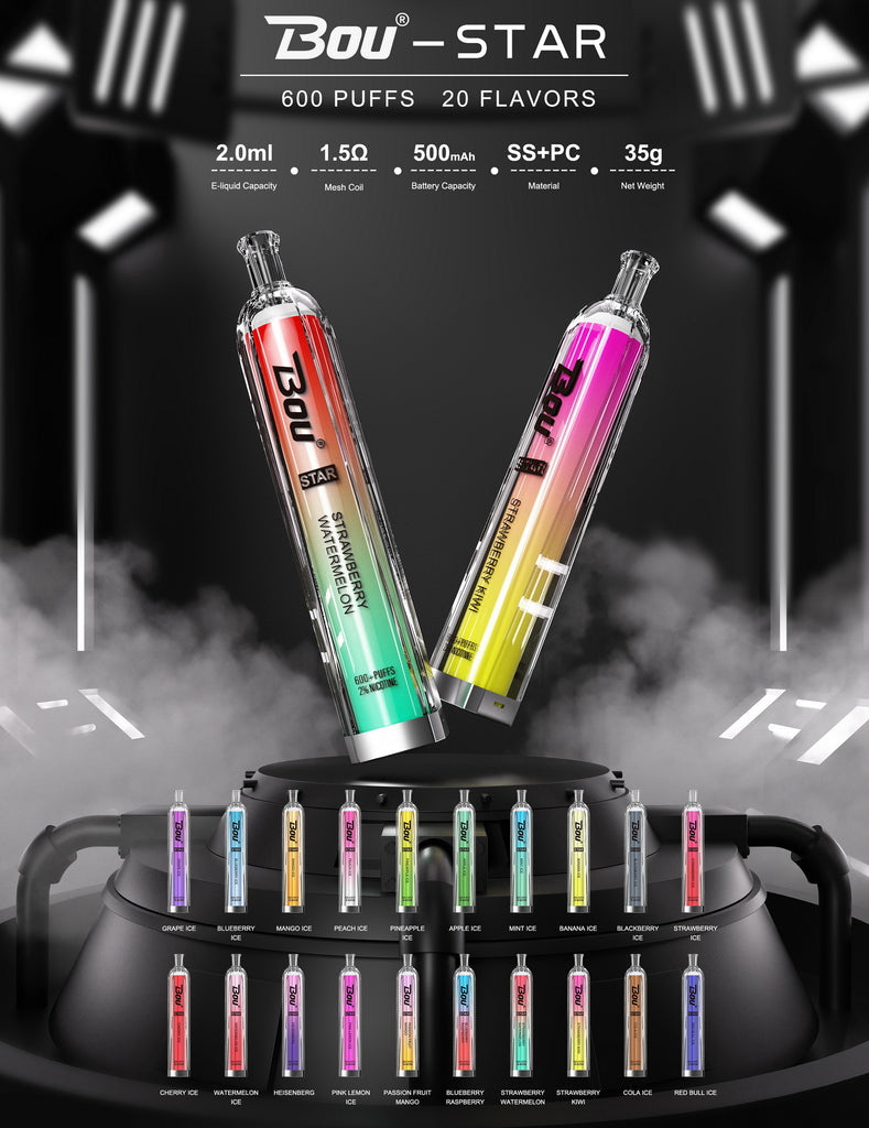 Bou Star 600 Disposable Vape Kit - Idea Vape - Official UK Distributor