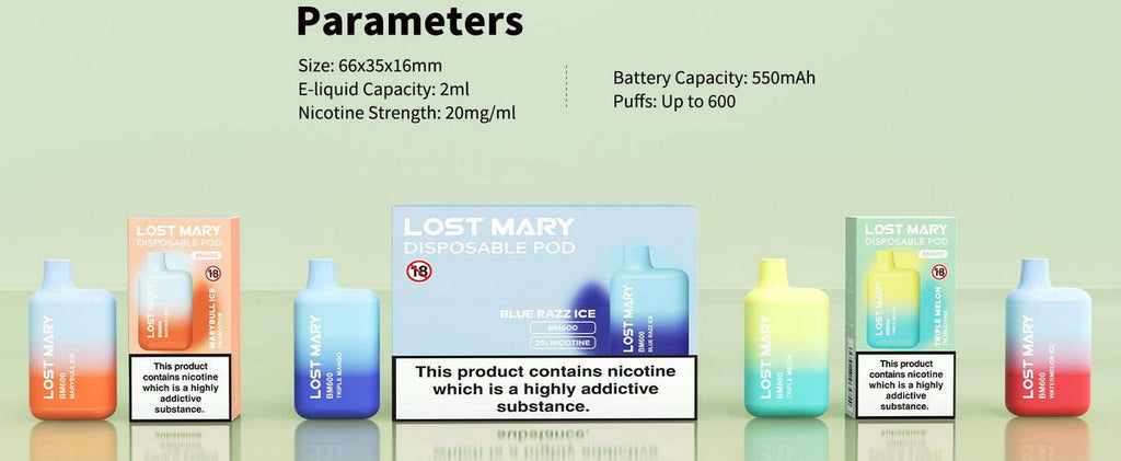 Lost Mary Disposable Vape Kit 20MG 600 Puffs