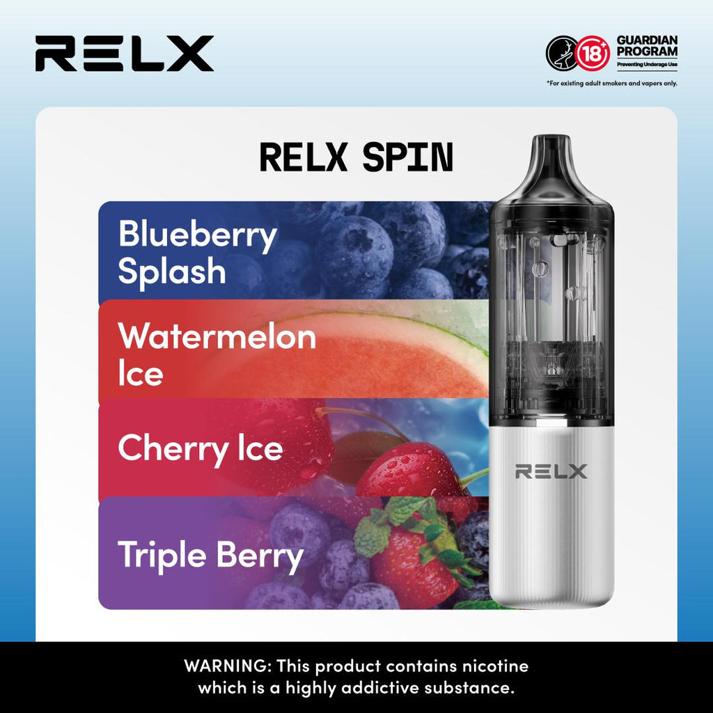 RELX Spin 4000 Rechargeable Vape Kit | 4 in 1 | £9.99