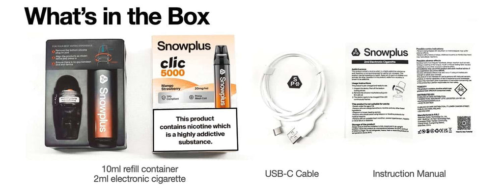 Snowplus Clic 5000 Disposable Vape | Idea Vape | Free Delivery