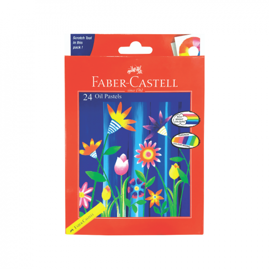 Faber-Castell Jumbo Twist Colouring Crayons - Assorted Colours (Pack of 24), 120004