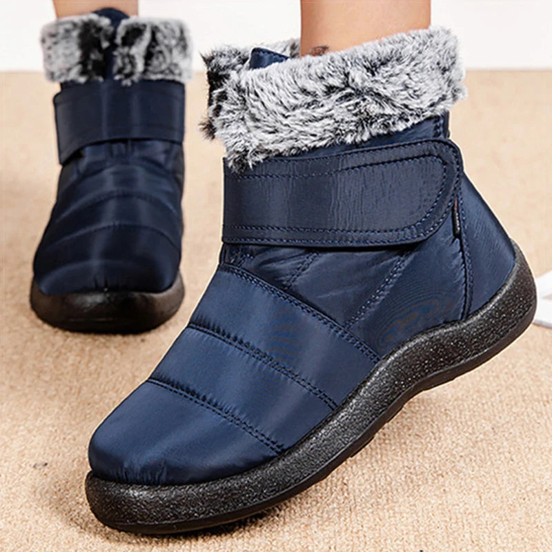 Women's Winter Boots Waterproof Fur Boots Women Winter Shoes Footwear Flat Heels Snow Boots Ankle Botas Mujer 2024 Shoes Women