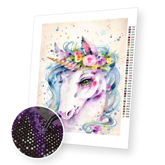 White Unicorn - Diamond Painting Kit – bemyhobbystore