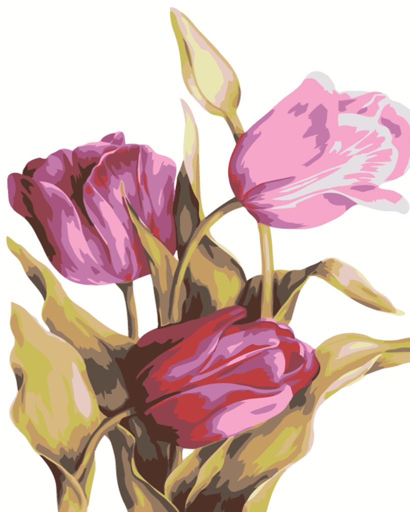 Tulipanes Arte - Pintura Por Números Kit | Bemyhobby – bemyhobbystore