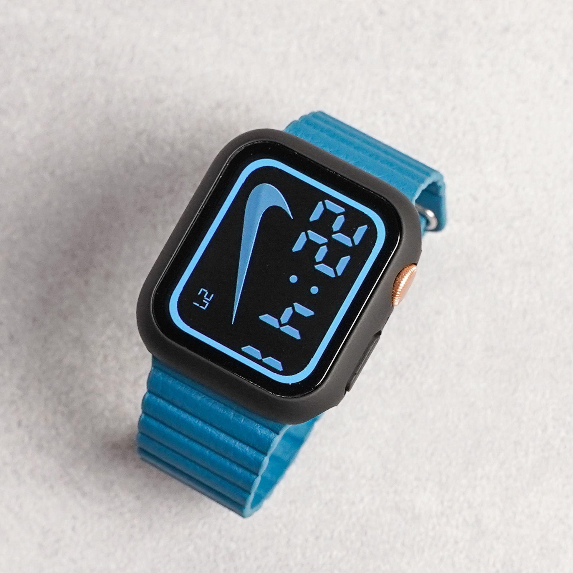 Apple Watch マグネット式 PUレザー バンド ミッドナイトブルー 通販